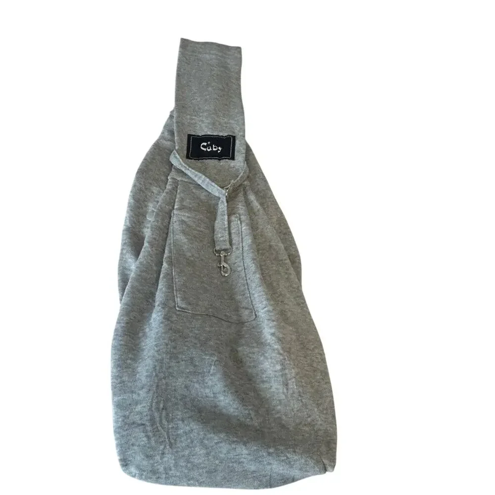 Cuby pet sling carrier for small dogs and cats hook to secure cotton material
